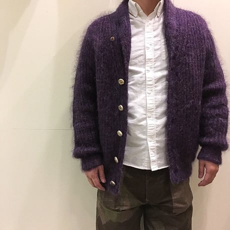 1970's Archie Brown&Jon Mohair Shawl Collar Cardigan