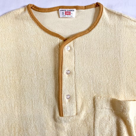 1960's HANES Pile Henleyneck S/S Shirt Deadstock
