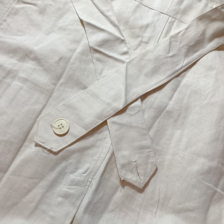1940's〜 French Military Hospital Linen Coat Deadstock