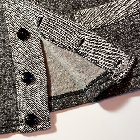 1950's FINEST QUALITY Solt&Pepper Sweat Cardigan Deadstock
