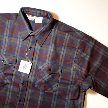 1980's WINTER RUN Heavy Flannel L/S Shirt Deadstock
