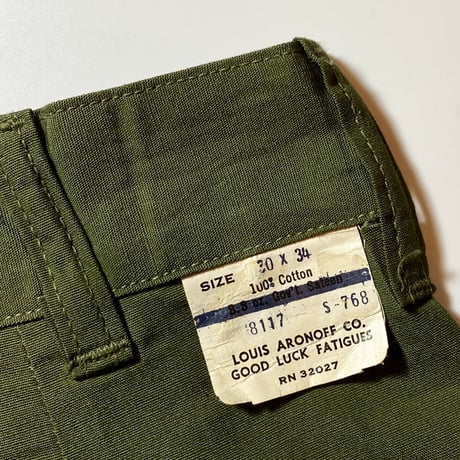 1960's LOUIS ARONOFF CO. Poplin Utility Trousers Deadstock