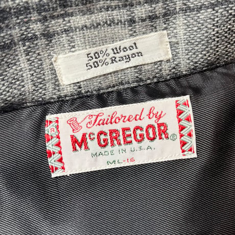 1960's McGREGOR Wool&Rayon L/S Shirt Deadstock
