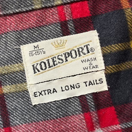 1960's KOLESPORT Flannel L/S Shirt Deadstock