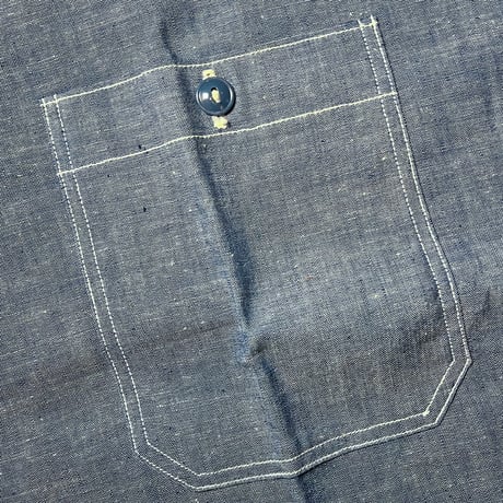 1950's US.NAVY Chambray L/S Shirt Deadstock