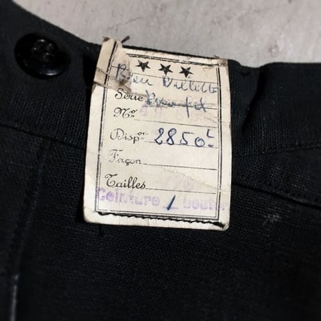 1930's French Indigo Linen Trousers Deadstock