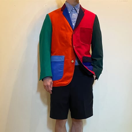 1960's Unknown Fabric&Color Sample Crazy Pattern Tailored Jacket