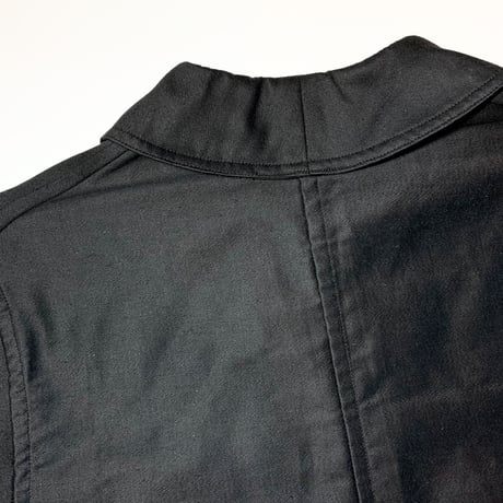 1940〜50's French Unknown Black Moleskin Jacket Deadstock