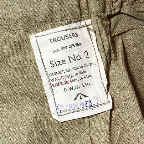 1940's British Army SAS Over Trousers Deadstock