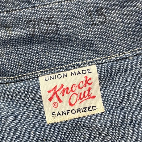 1950's Knock Out Chambray L/S Shirt Deadstock