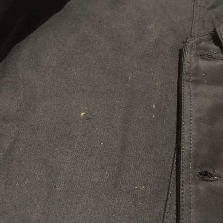 1950's Dubure&Deverchere Black Moleskin Jacket Deadstock