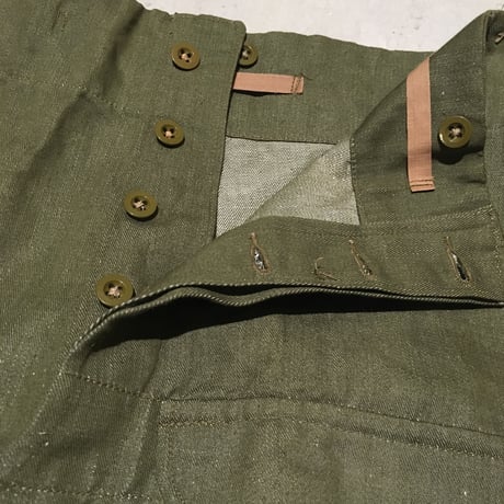 1950's British Army Green Denim Trousers Deadstock