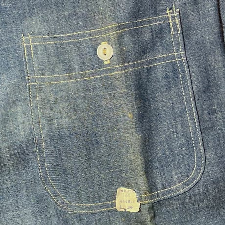 1960's Unknown Chambray L/S Shirt Deadstock