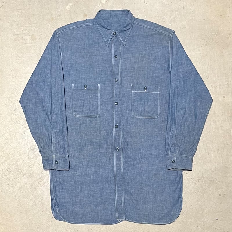 LAPIIS OVERSIZED CHAMBRAY SHIRT ネイビー シャツ TELLASON 5.5oz TOPPER CHAMBRAY SHIRT | 山口ストアー