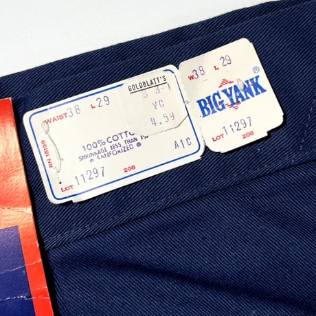 1960's BIG YANK Cotton Trousers Deadstock