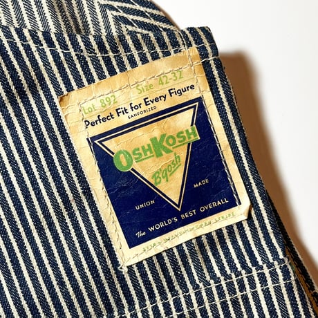 1950's〜 OSHKOSH Hickory Overall Deadstock