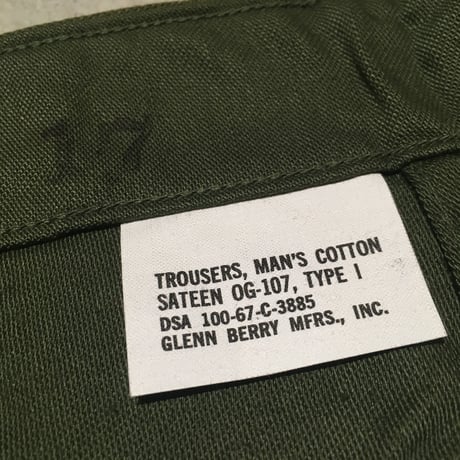 1960's US.ARMY Utility Trousers Deadstock