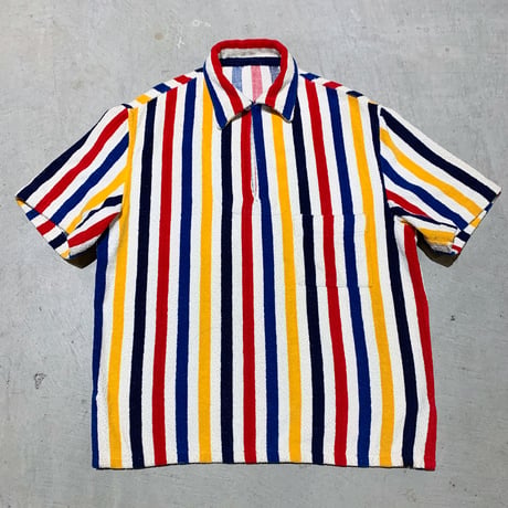 1960's Unknown Pile Skipper Pullover S/S Shirt