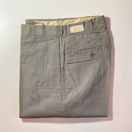 1940〜50's Unknown Gray Matt Cotton Trousers Deadstock