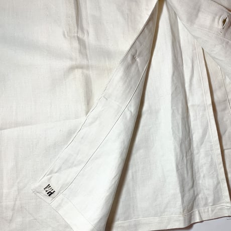 1940's〜 French Military Hospital Linen Coat Deadstock