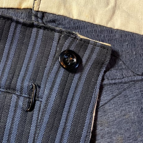 1930's〜 French Unknown Random Pique Trousers Deadstock