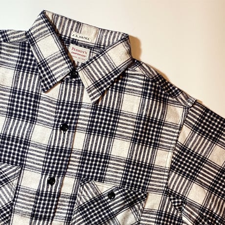 1960's PENNEY'S Flannel L/S Shirt Deadstock