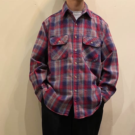 1990's FIVE BROTHER Heavy Flannel L/S Shirt