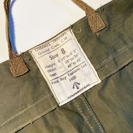 1950's British Army Ground Crew Over Trousers Deadstock