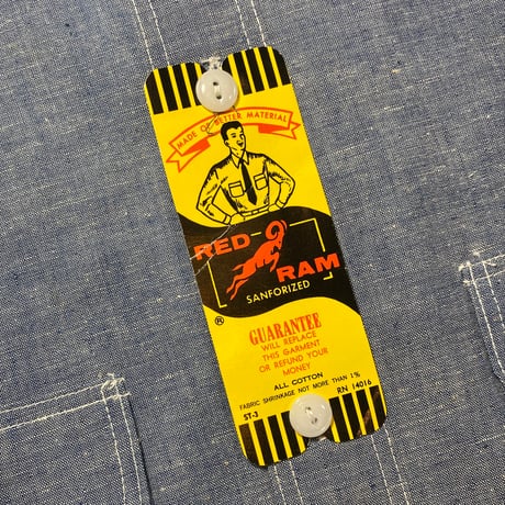 1960's RED DAM Chambray L/S Shirt Deadstock