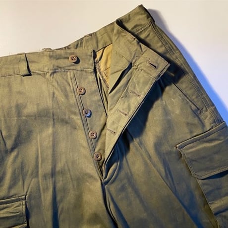 1950〜60's French Army M-47 Herringbone Trousers Deadstock