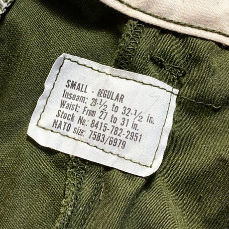 1970's US.ARMY M-65 Field Trousers Deadstock