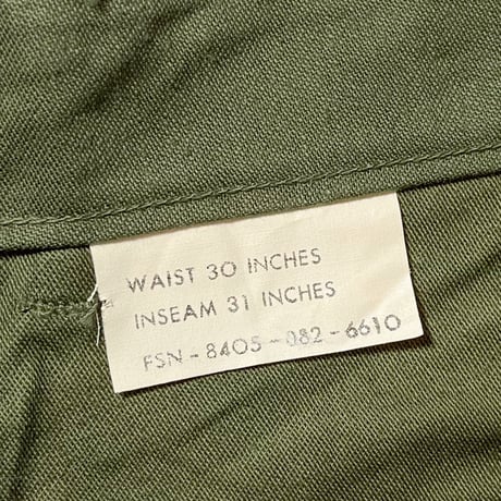 1960's US.ARMY Utility Trousers Deadstock