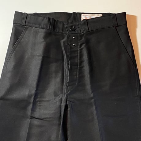 1950's〜 Le Mont Saint-Martin Black Moleskin Trousers Deadstock