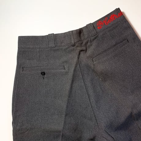 1950's Unknown Black Covert Trousers Deadstock