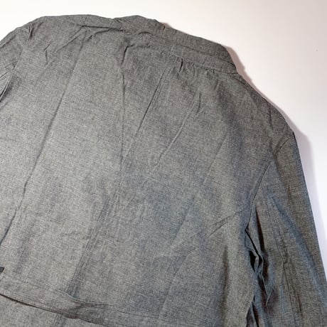 1970's〜 Italy Military Glay Chambray Mechanic Coat Deadstock