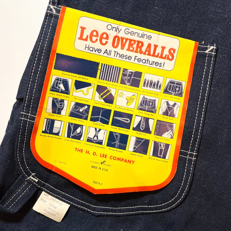 1970's Lee Denim Overall Deadstock