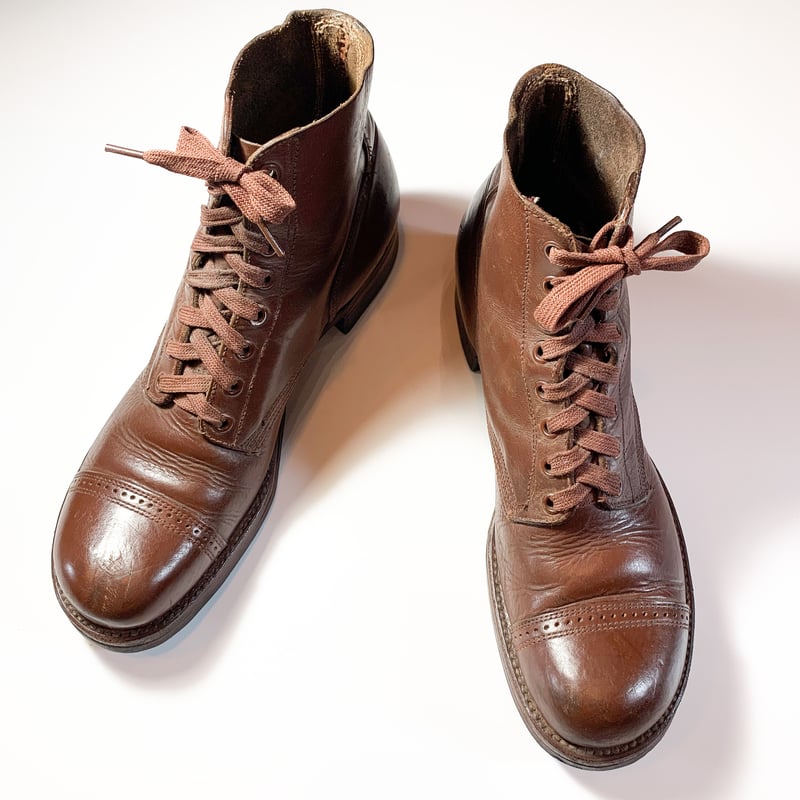 1940年代 40s レザーブーツ USarmy 米軍 40s VTG/USED US ARMY TYPE I サービスシューズ レザーソール
