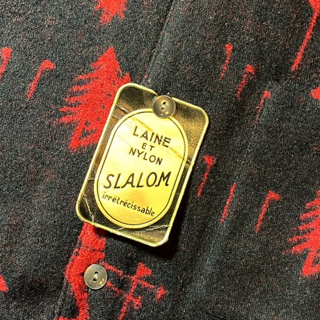 1950〜60's SLALOM Wool L/S Shirt Deadstock