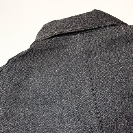 1940〜50's French Unknown Black Chambray Atelier Coat Deadstock