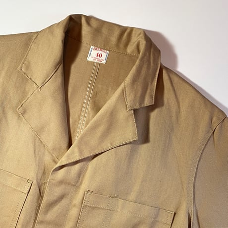 1950's〜 K.W.B. MFG.CO. Herringbone Shop Coat Deadstock