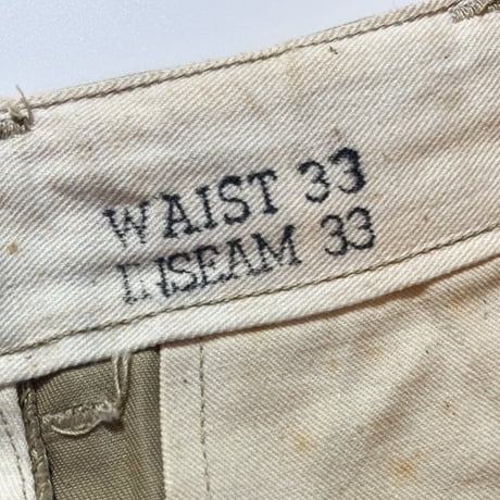 1940's US.ARMY M-45 Chino Trousers Deadstock