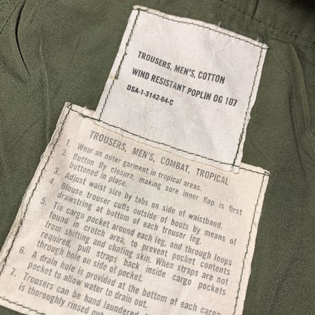 1960's US.ARMY Jungle Fatigue 1st Trousers