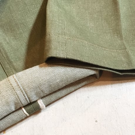 1950's British Army Green Denim Trousers Deadstock