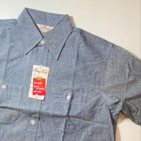 1960〜70's King Kole Chambray L/S Shirt Deadstock