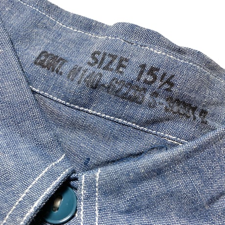 1940's US.NAVY Chambray L/S Shirt Deadstock