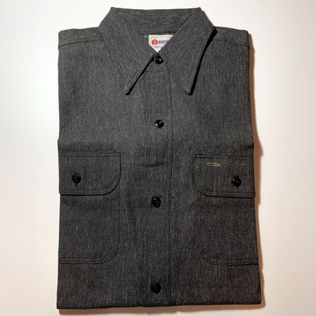 1950's 5 BROTHERS Black Chambray L/S Shirt Deadstock