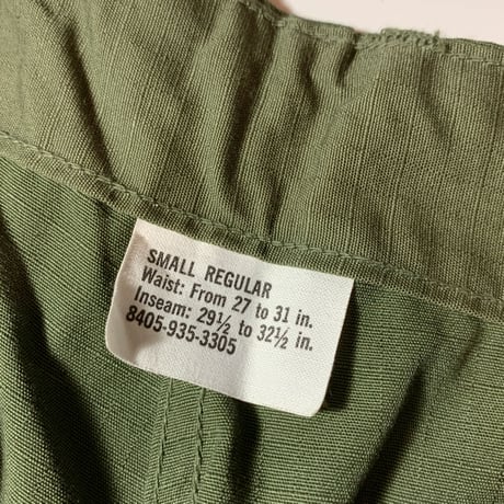 1960's US.ARMY Jungle Fatigue 4th Trousers Deadstock