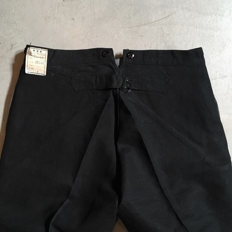 1930's French Indigo Linen Trousers Deadstock