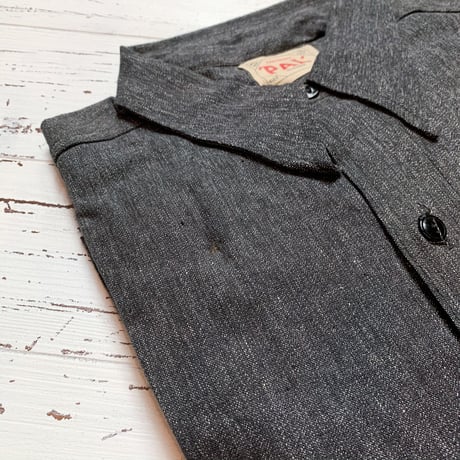 1950's PAL Black Chambray L/S Shirt Deadstock