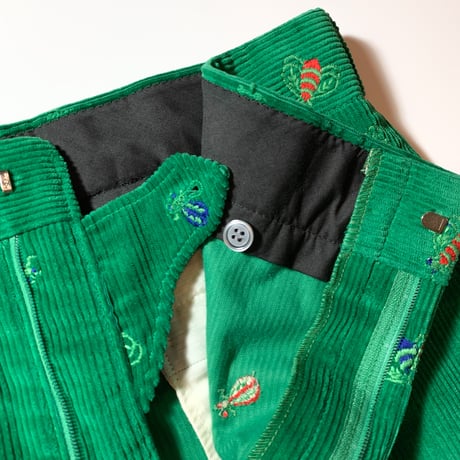 1960's〜 JOHN HORAN Corduroy Embroidery Trousers Deadstock